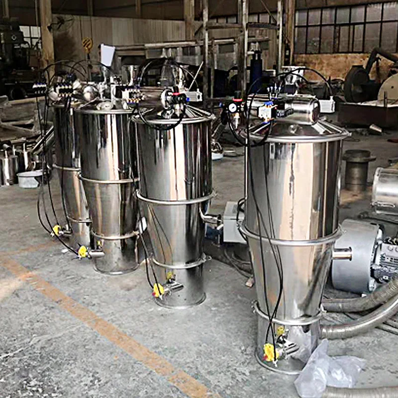 Stainless Steel Plastic Material Closed Conveyer Motor Vacuum Feeder for Household Restaurant Manufacturing Factory Food Use