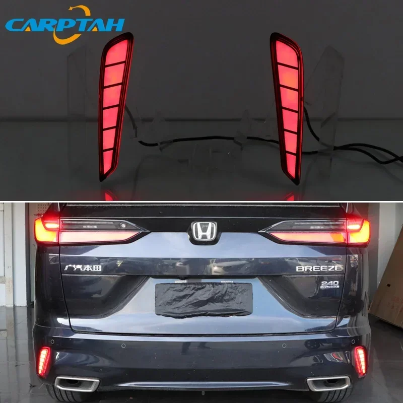 Car LED Rear Bumper Lamps For Honda Breeze 2023 Brake Light Turn Signal Backup Reflector Lamp Reverse Fog Taillights