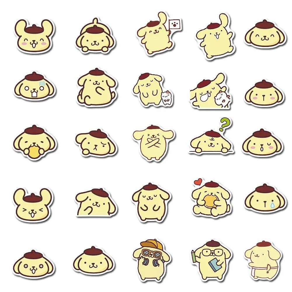 10/30/50pcs Sanrio Series Pompompurin Stickers Cute Cartoon Decals Phone Case Laptop Scrapbook Suitcase Kawaii Graffiti Sticker