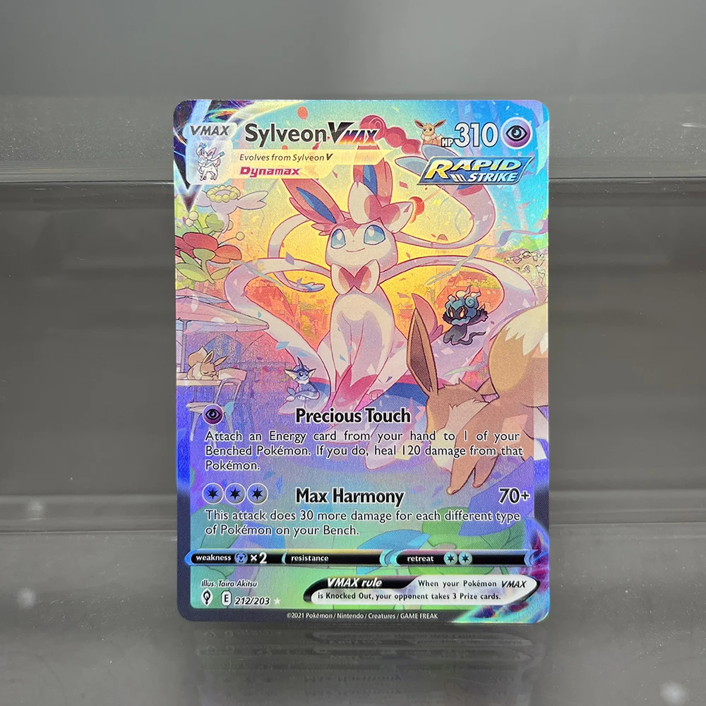 Folie PKM Einzelkarten Pikachu Charizard EX Bubble Mew Game Seltene Sammelkarten PTCG Rainbow Proxy Cards
