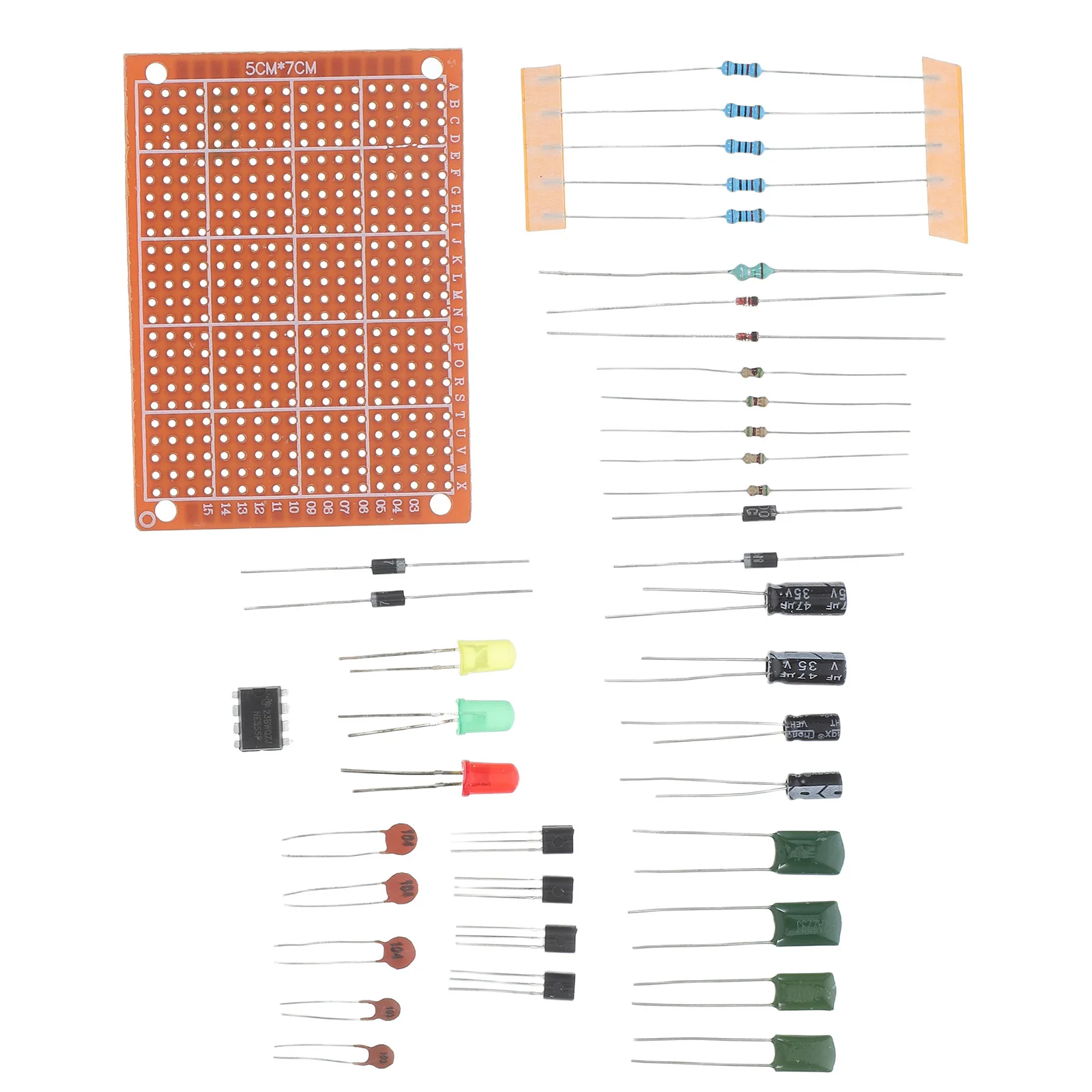 Soldering Practice Kit Beginner Electronics Learning Set Interactive Breadboard Cable Assembly Electronics Component Fun Kit