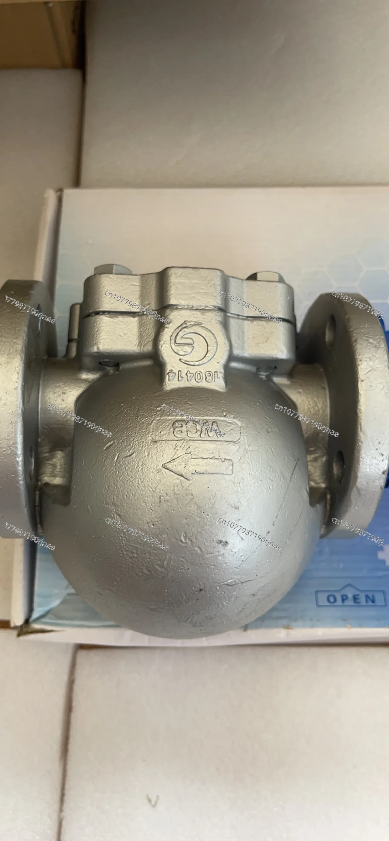 Dalian Zhongzhi DN25 Floating Ball Drain Valve for Water Bath Sterilization Cabinet, Flange Type, 260 Long