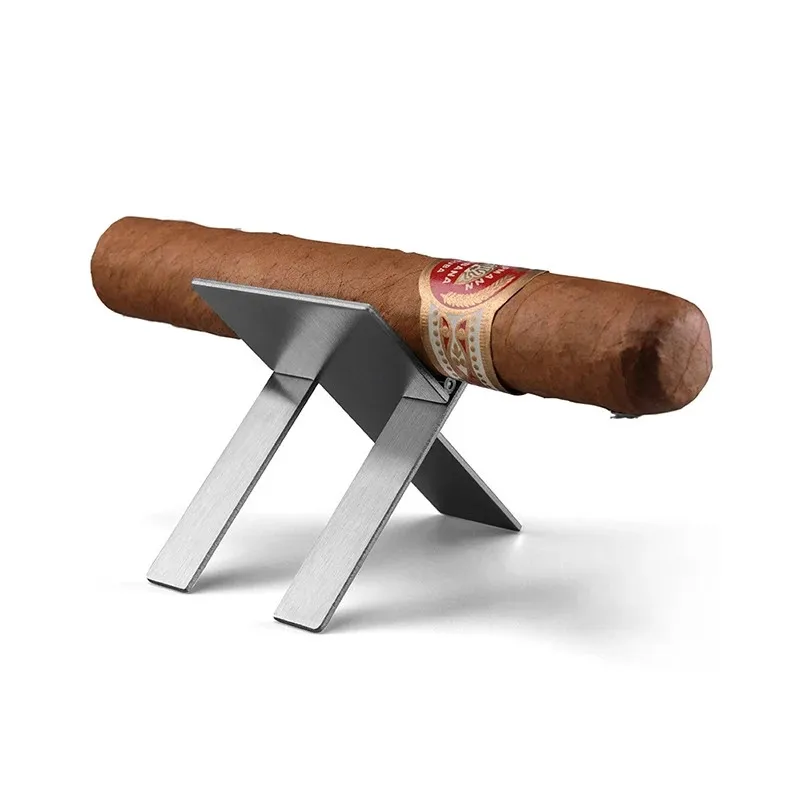 Mini Folding Cigar Rack Adjustable Stainless Steel Cigar Holder Ashtray Display Stand Smoking Accessories