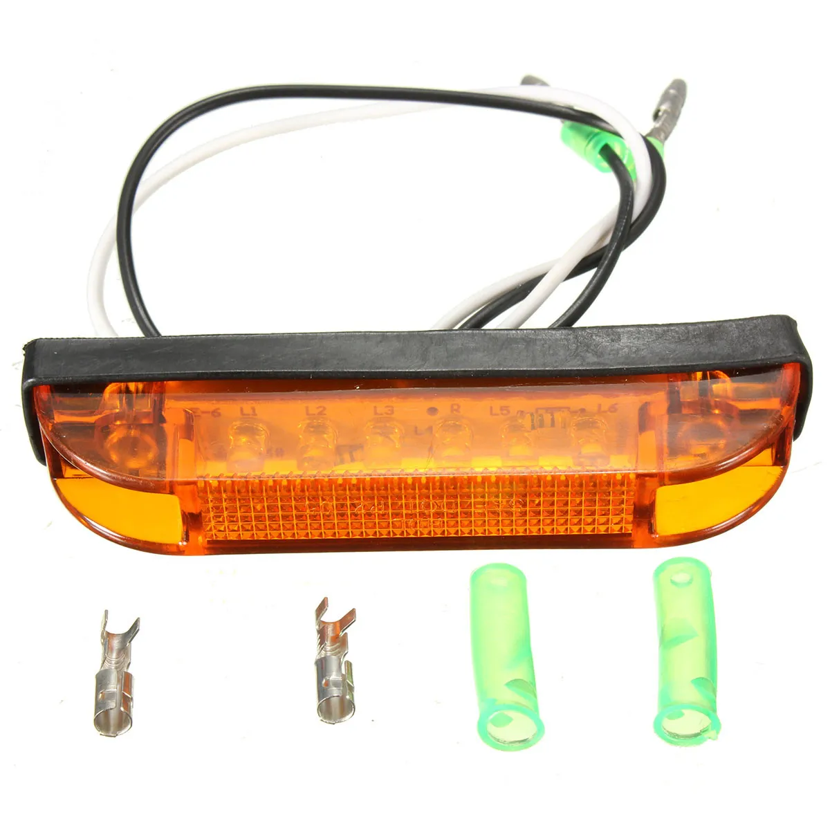 1pcs 6 LED Car External Lights Truck Clearance Side Marker Light Indicator Rear Lamp Signal Trailer Lorry Van 12V