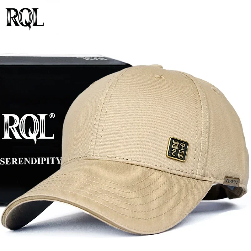 RQL Baseball Cap For Women Men\'s Fashion Chinese Tide Designer Brand Sports Golf Hat Breathable Plain Structured Trucker Hat