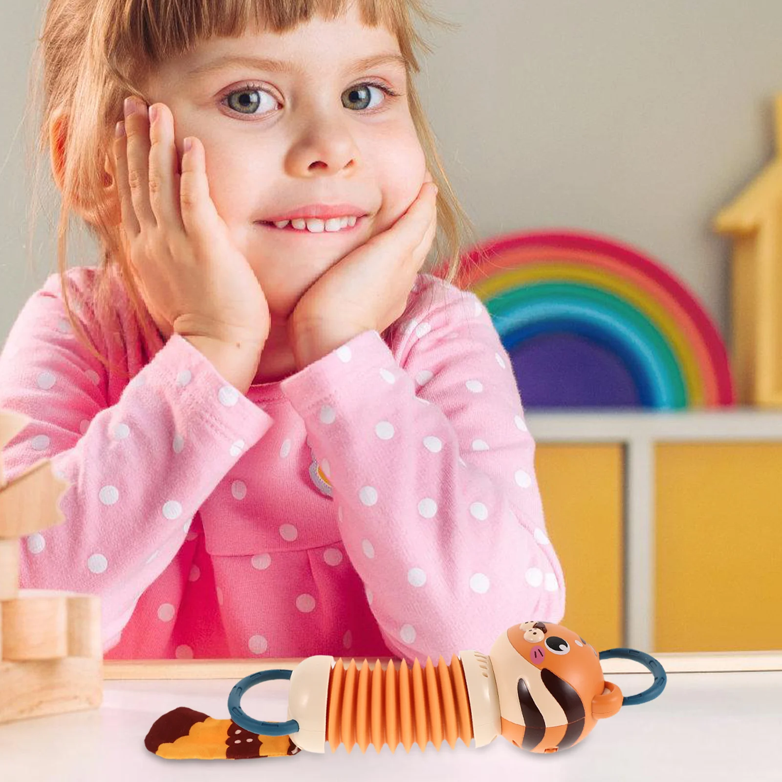 

Early Education Caterpillar Accordion Kids Plastic Musical Instrument Stimulate Cognitive Development Toddler Portable Music