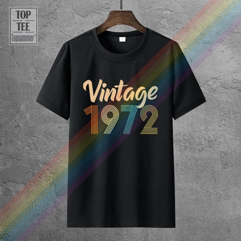 

Vintage 1972 Fun 49Th Birthday Gift Tshirt Fashion Retro Tee Shirt Brand Harajuku Gym Sweatshirts T-Shirt Logo Funny T-Shirts