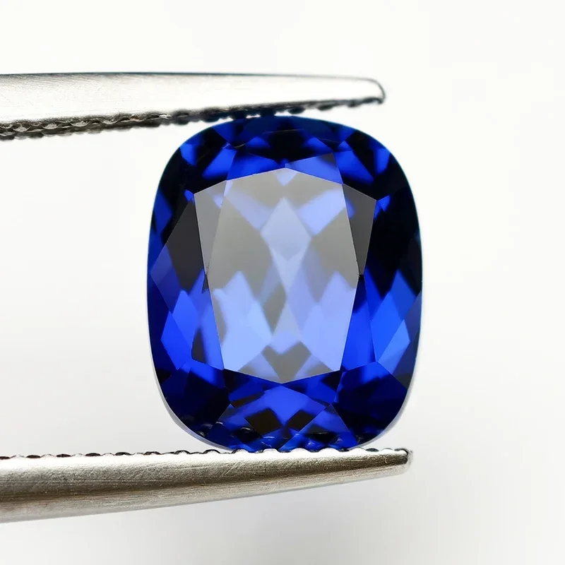 Royal Blue Lab Grown Sapphire Gemstone L-Cushion Cut Synthetic Sapphire Gems Loose Stone With AGL Certificate 5