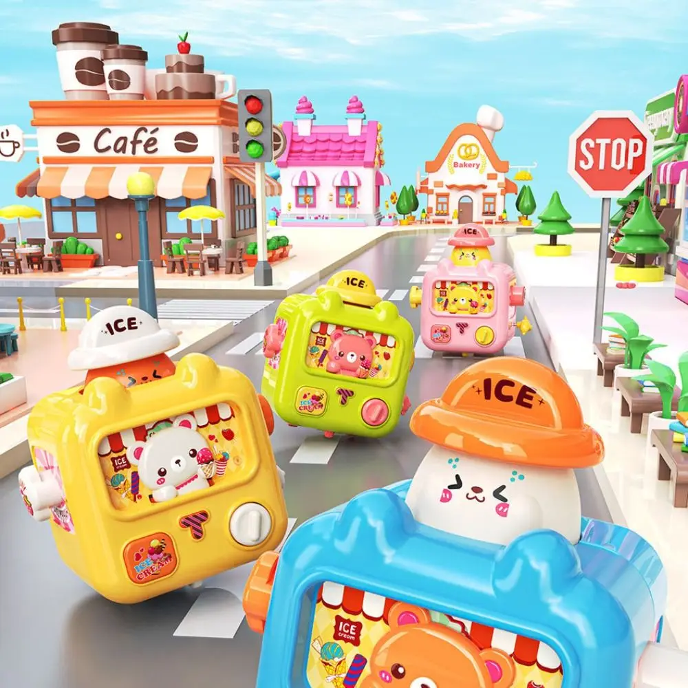 น่ารักการ์ตูนสัตว์ Inertia ของเล่นรถผสมนกหวีดรถบรรทุกก่อสร้าง Excavator Tipper รถบรรทุกรุ่นของเล่นคลาสสิก