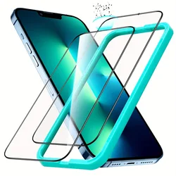 2Pcs Protective Glass For iPhone 14 Pro Max 12 13 Mini 11 Pro 15 Plus Screen Protector For IPhone 7 8Plus X XR XS Max Glass Film