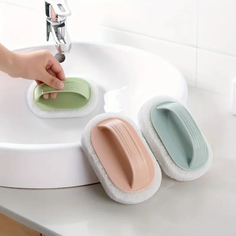 Escova de Limpeza Multiuso para Banheiro e Cozinha, Esponja para Banheira, Lavatório, Vaso Sanitário, Vidros e Azulejos