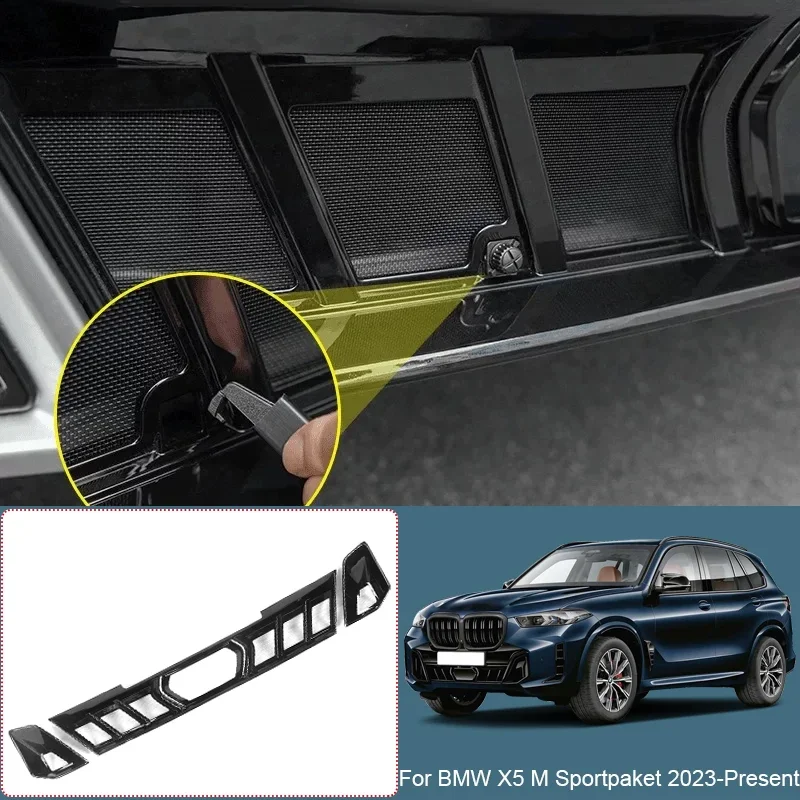 

For BMW X5 M Sportpaket 2023-2026 Car Modify Front Upper Lower Buckle Insect Proof Net Front Bumper Center Intake Grille Cover