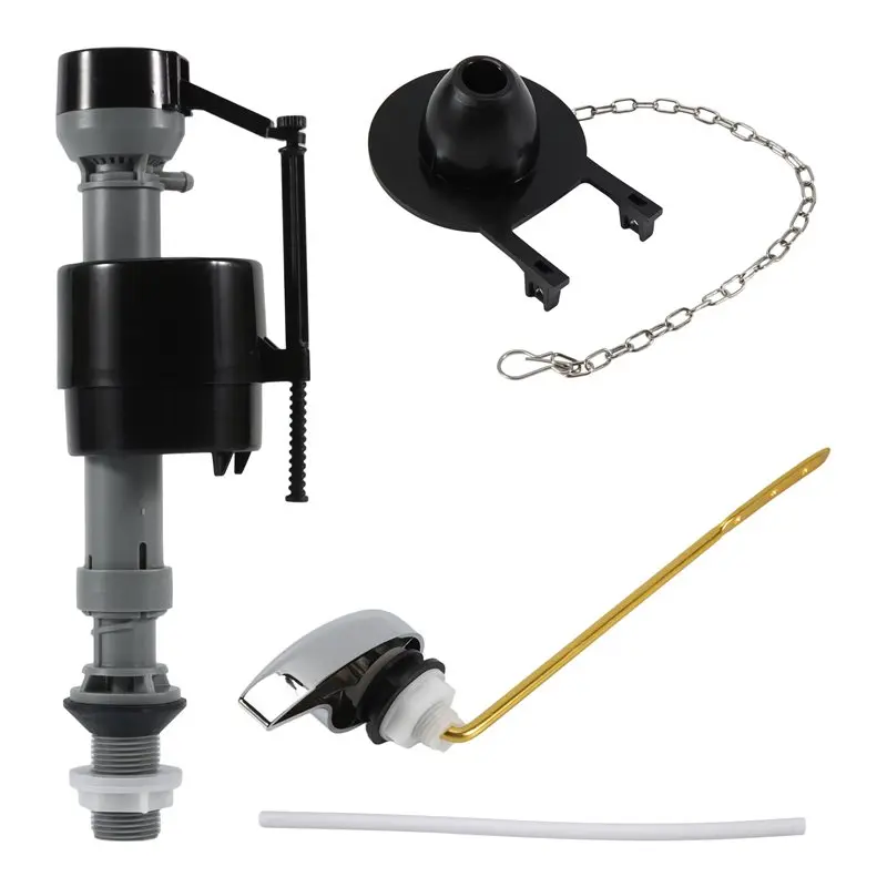 Multifunction Universal Toilet Flusher Replacement Kit Toilet Flush Flapper Repair Kit Include Toilet Fill Valve Flapper Handle