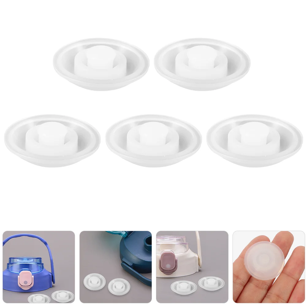 5 Pcs Cup Accessories Silicone Stopper for Belly Bottle Round Spill Proof Leak Cap Silica Gel