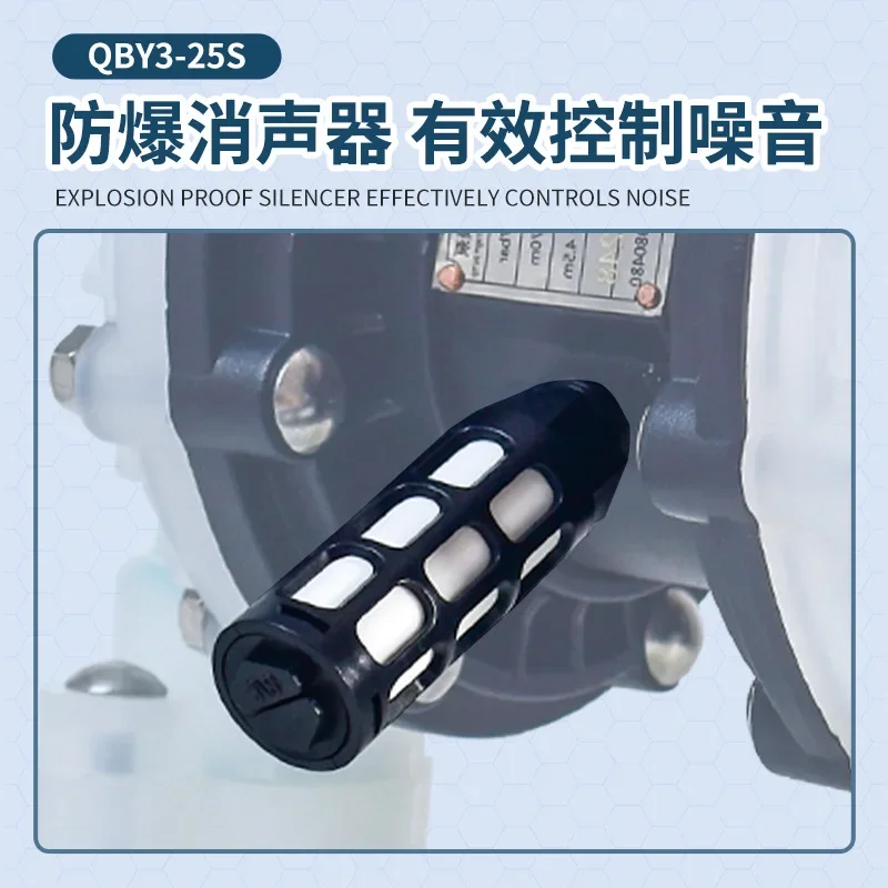 GODO 第三世代空気圧式ダイヤフラムポンプ QBY3-25STFS プラスチック製化学ポンプ 酸・アルカリ用ダイヤフラムポンプ