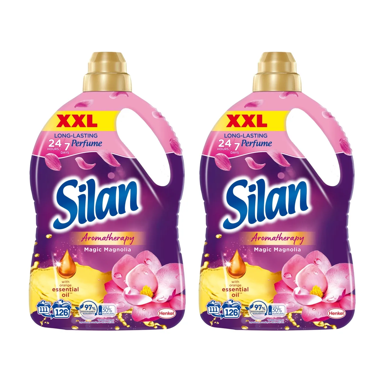 2x SILAN Aromatherapy Magic Magnolia Cloth Rinsing Machine 126 washes 2.772l