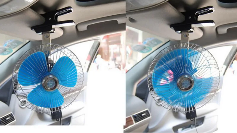 12V 25W Portable Vehicle Auto Car Oscillating New Mini Electric Low Noise 6 inch Car Auto Fan Air Cooling Fan High Quality