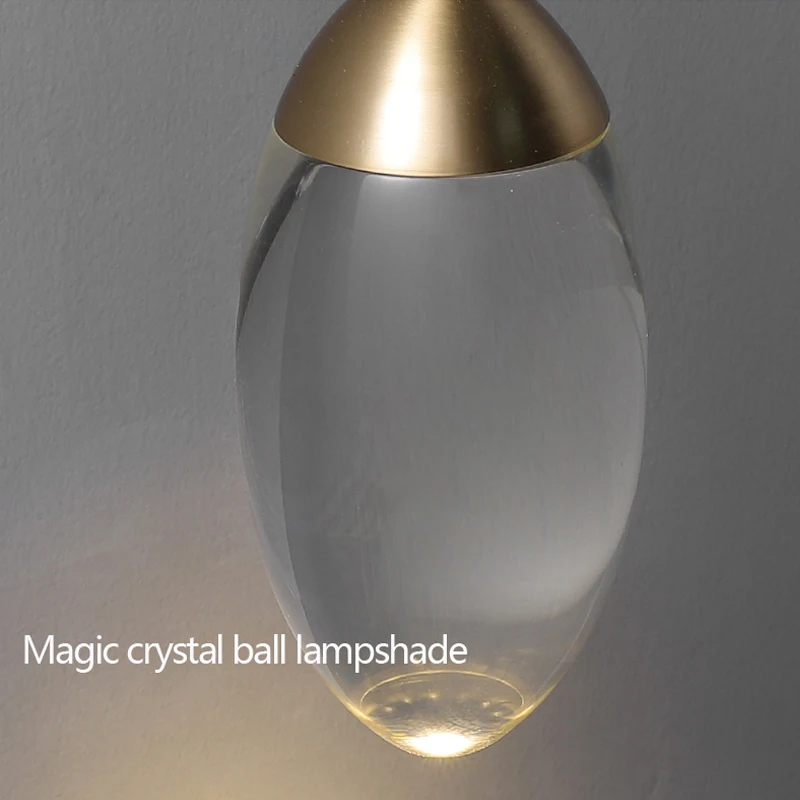 Magical Crystal Ball Brass Wall Lamp Postmodern Light Luxury Simple Living Room Background Wall Decoration Bedside Wall Lamp image 5