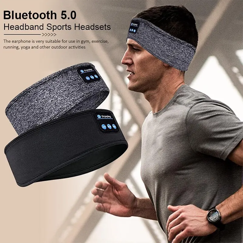 BT01 Bluetooth Earphones Sports Sleeping Headband Elastic Wireless Headphones Music Eye Mask Wireless Bluetooth Headset Headband