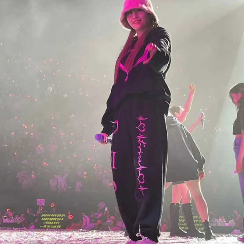 KPOP Twice 4th World Tour Women's Sportswear Sets Casual Tracksuit Two Piece Set Hoodie and Sweatpants Sweat Suit Female Outifit