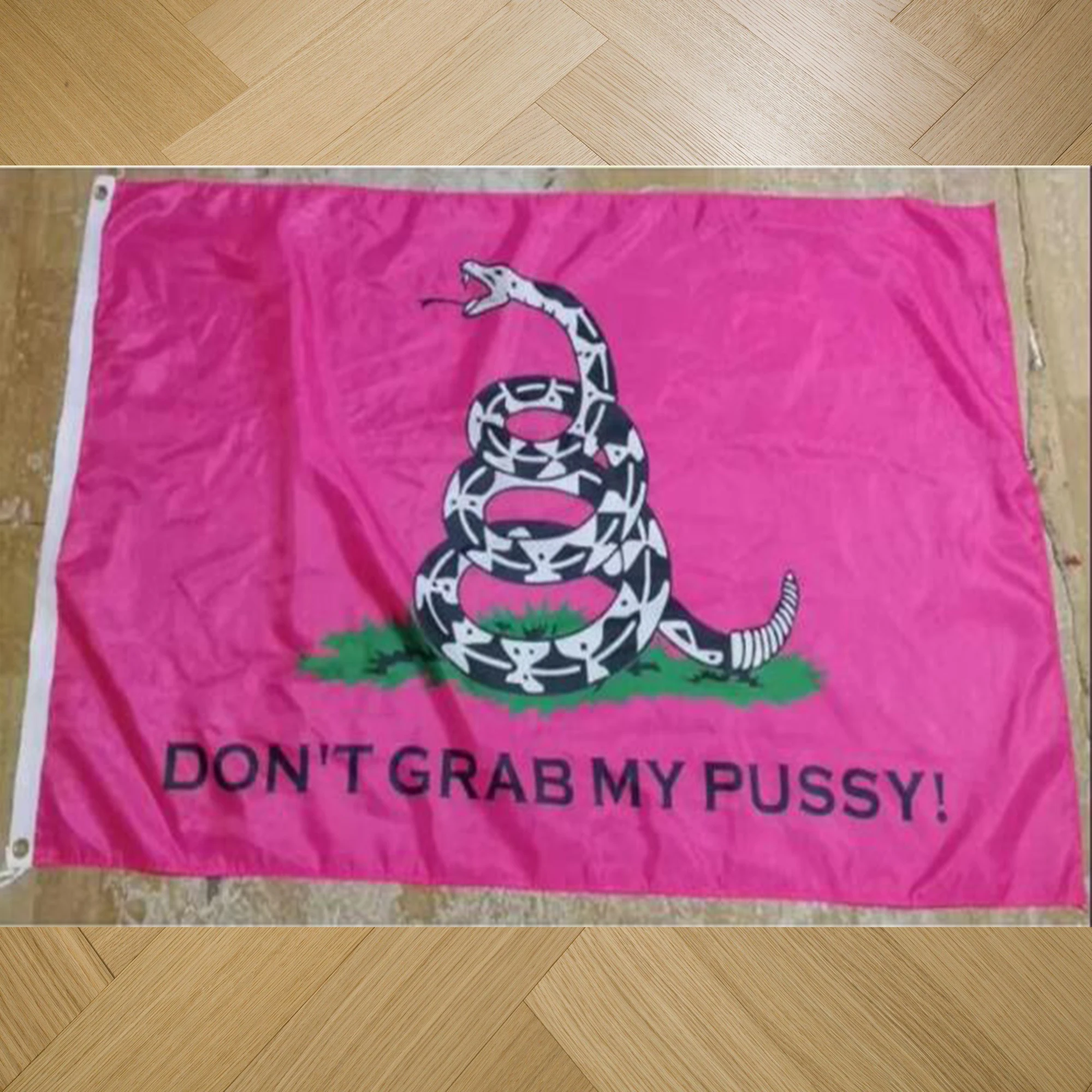 dont tread on me banner 3x5 polyester flag with pink new design home decoration banner flag