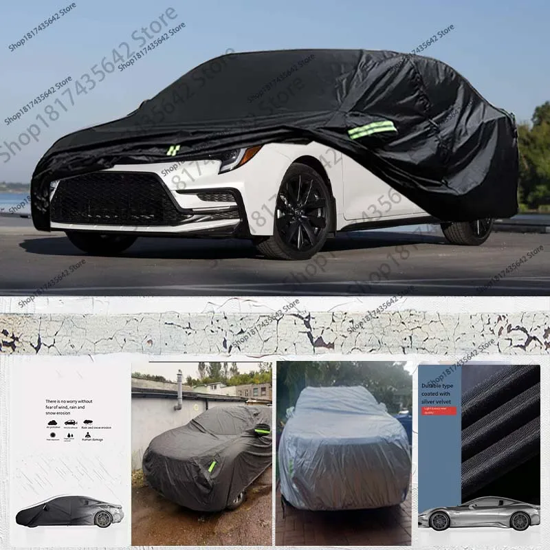 

Защитный полностью водонепроницаемый автомобильный чехол, автомобильный уличный полный автомобильный чехол для Toyota Corolla 470x180x130 см, солнцезащитный козырек, пылезащитный