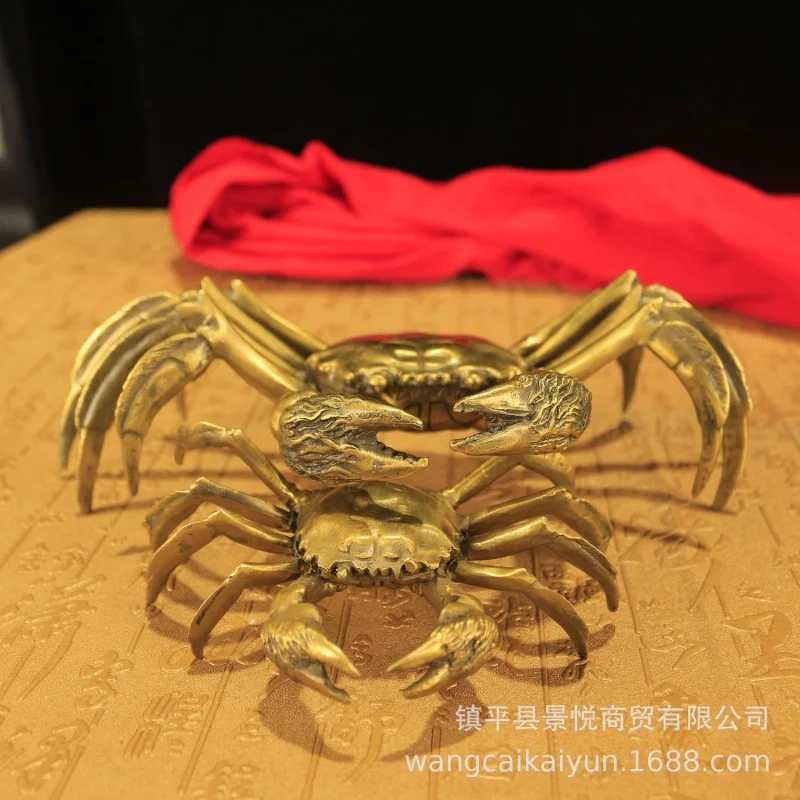 Wholesale Copper Crab Decoration Copper Coin Crab Antique Large and Small Crab Decoration Crafts Meaning Wealth Comes from Every