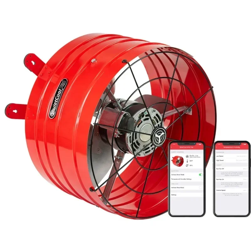 Quietcool AFG SMT PRO-3.0 Smart Attic Fan for Gable Vents - 2940 CFM - Smart App Control - Thermostat and Humidistat