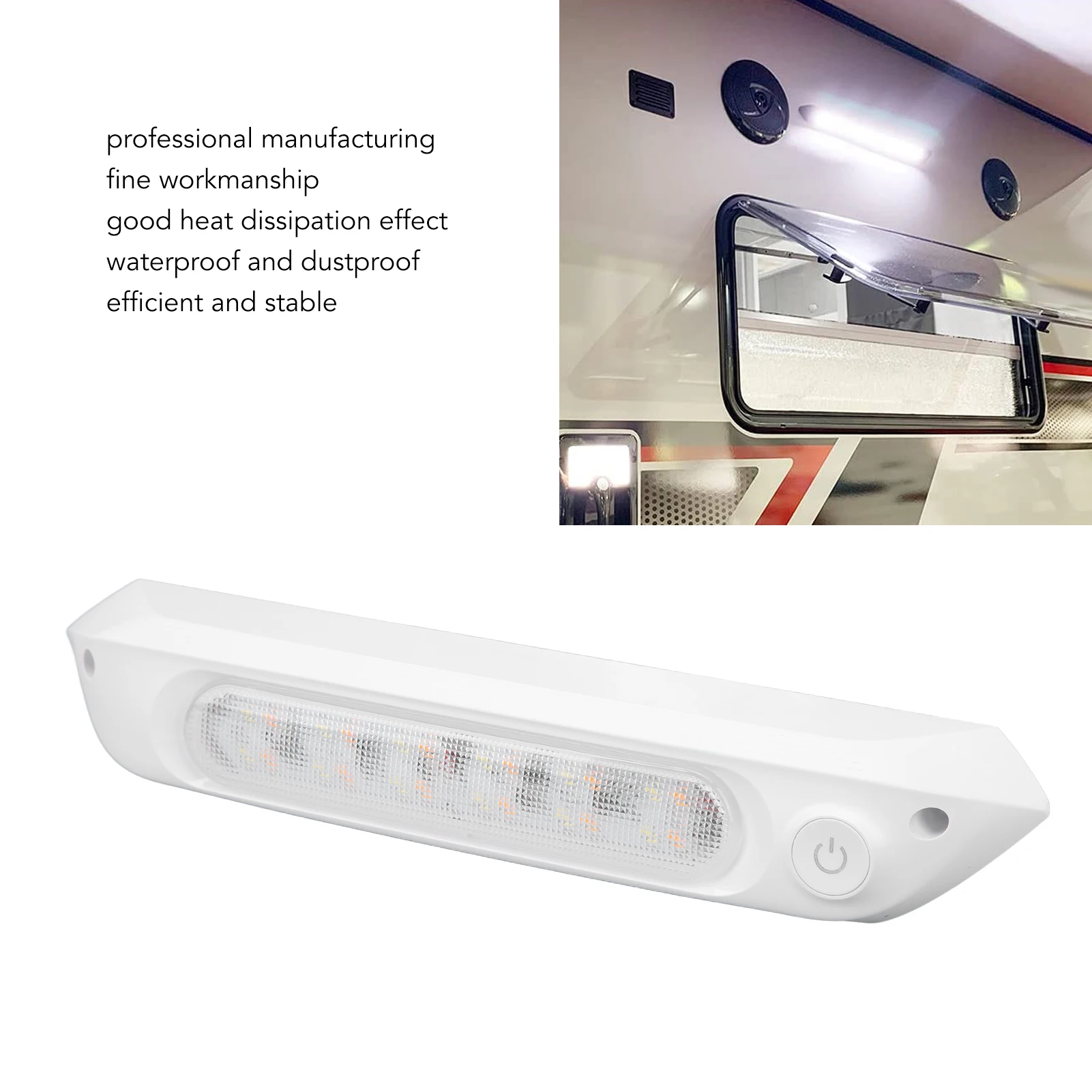 LED المظلة ضوء ثنائي اللون LED المظلة ضوء RV الشرفة ضوء 8 واط مقاوم للماء فائدة قطاع ضوء لليخوت RV مصباح ليد بار