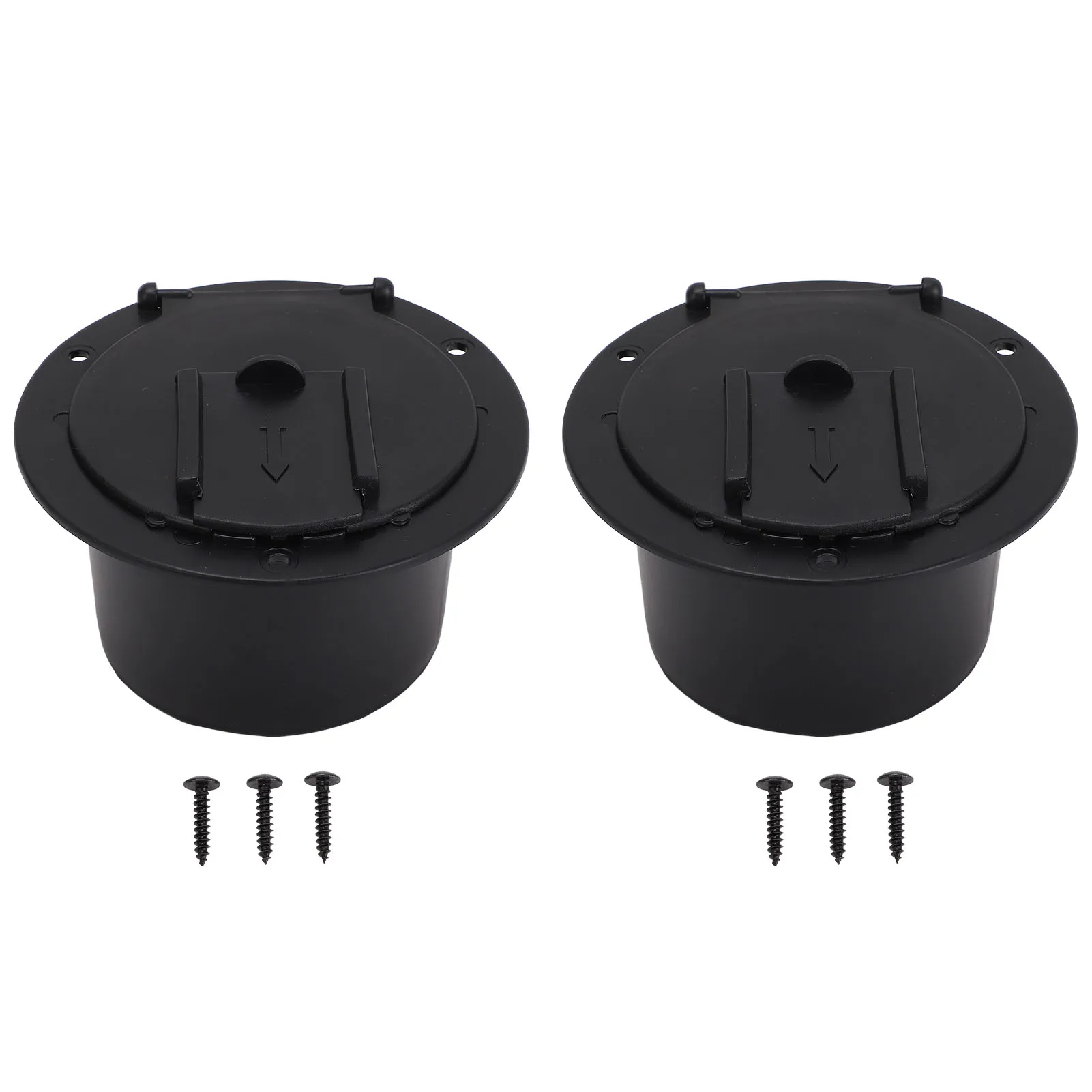 2-set RV elektrische kabelluik ABS rond netsnoerluik ABS voor elektrische componenten voor aanhangwagen jacht camper boot vrachtwagen