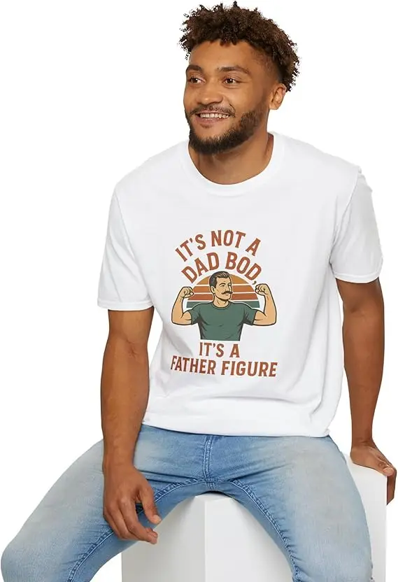 Lustiges Vatertags-T-Shirt, Es ist kein Papa-BOD, es ist eine Vaterfigur, lustiges Retro-Vintage-Geschenk für Papa, Y2k Herrenmode Witz-T-Shirt – Detail 9