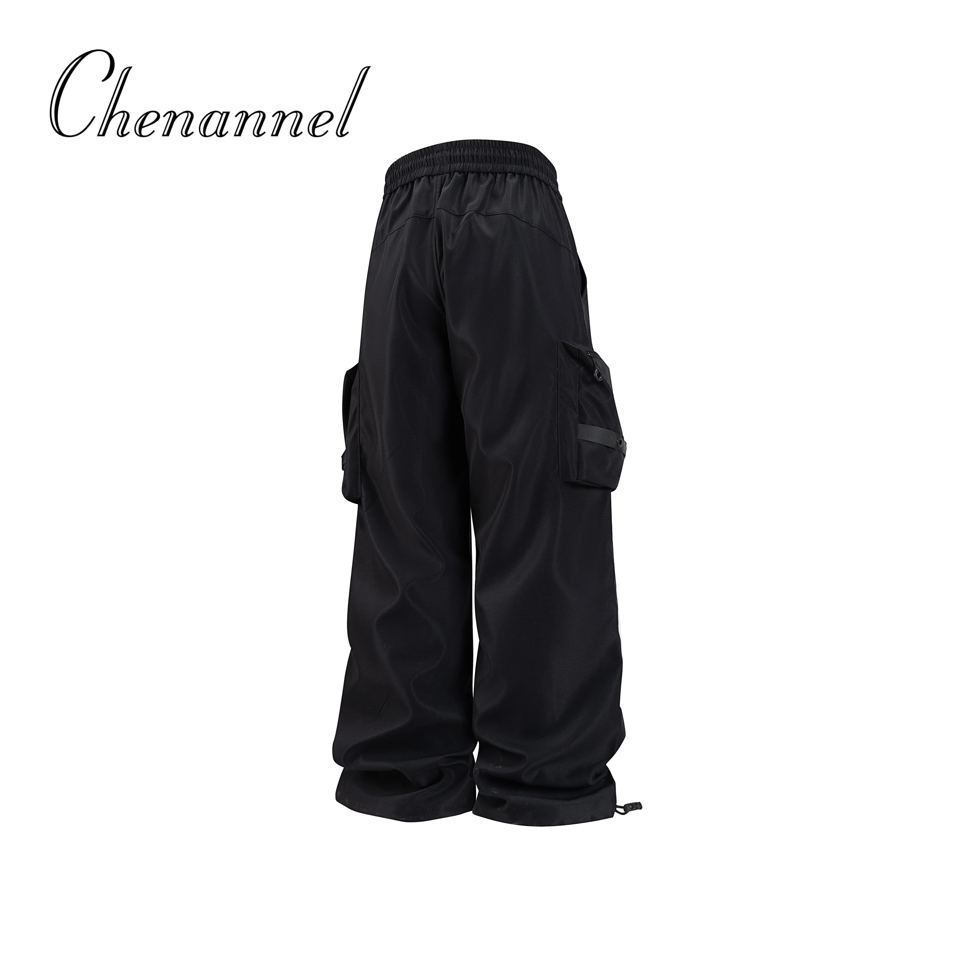 

Плиссированные драпированные мужские прямые брюки, осенние повседневные длинные брюки, японские мужские непринужденные рабочие брюки