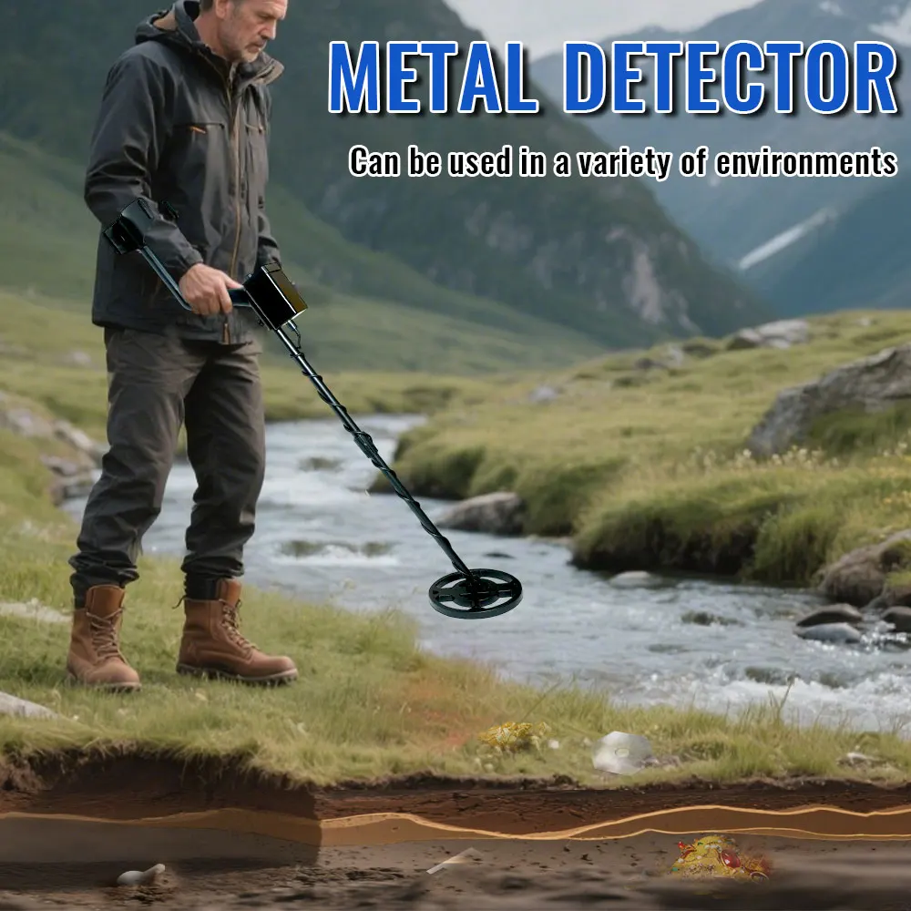 Detector de Metales Detector de profundidad subterránea rastreador ajustable Detector de metales Cazador de tesoros excavador de oro localización precisa TC-200