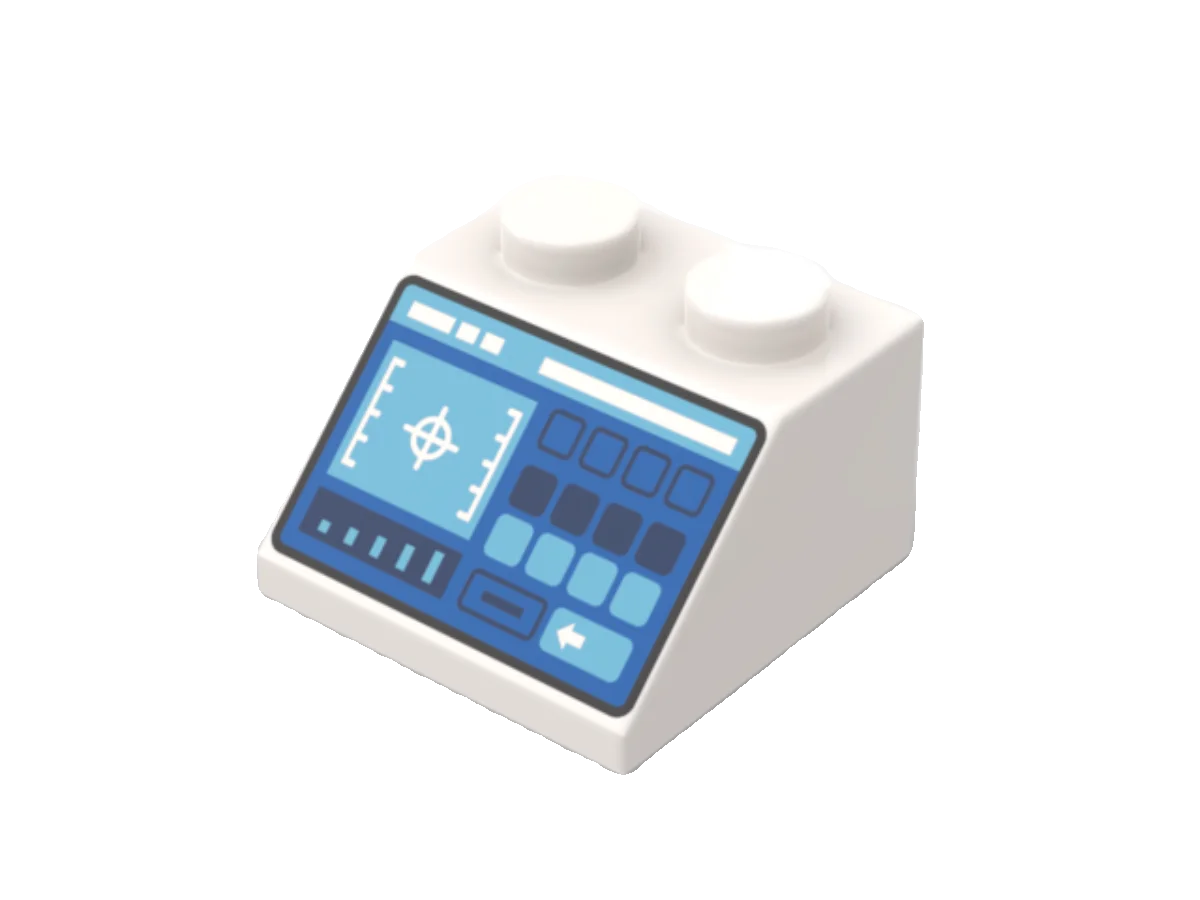 Small particle building block MOC 3039 pr0027 pb140 pcl 73773 printing 2 * 2 beveled brick instrument panel