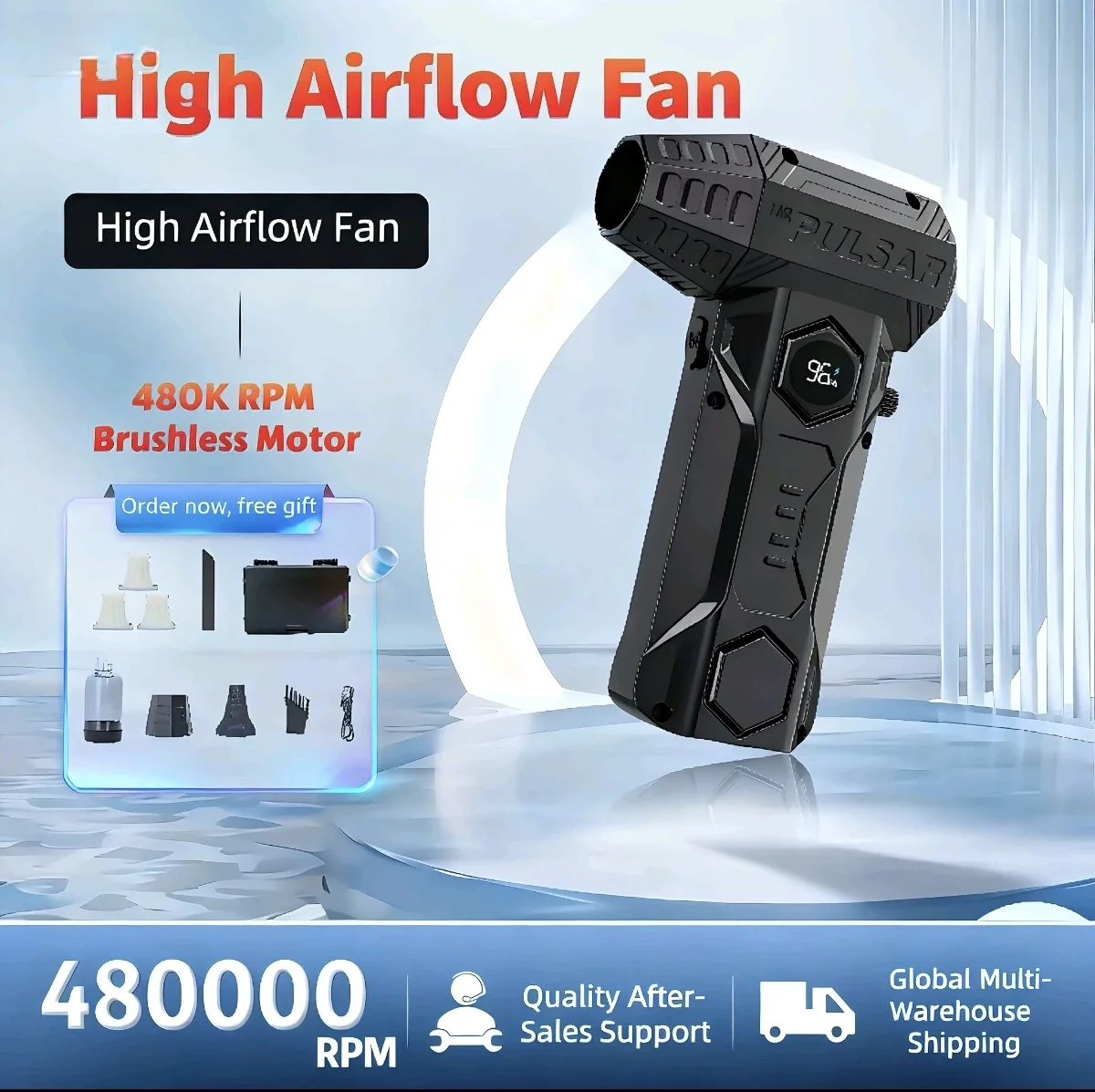 X11Pro توربو منفاخ نفاث 480000 دورة في الدقيقة منفاخ هواء قوي فرش السيارات مروحة تربو سرعة الرياح 75 متر/الثانية 10000 مللي أمبير نسيم قوي