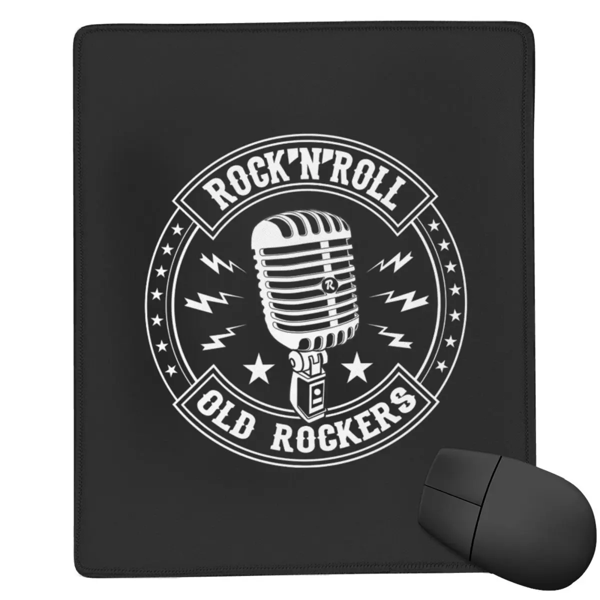 

Microphone Rock And Roll Rockabilly 7x9 in 22x18 cm Mouse Pad Computer Keyboard Mouse Mat Gaming PC Laptop Desk Mat