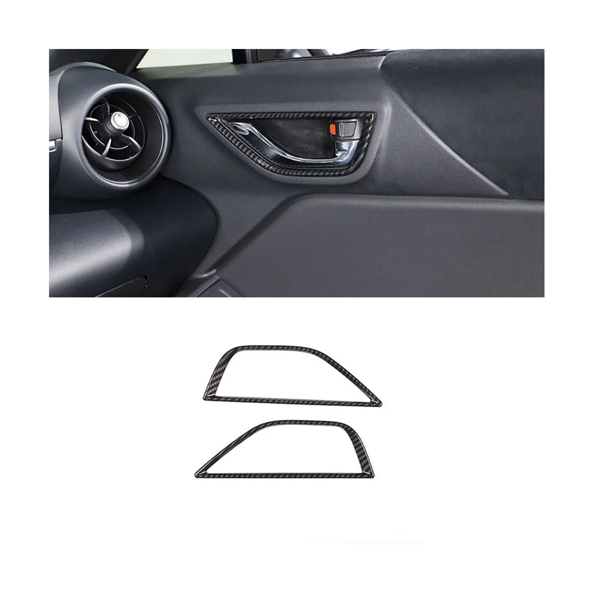 Car Inner Door Handle Frame Cover Trim Sticker for Toyota 86 for Subaru BRZ 2022 Car Accessories(Red)