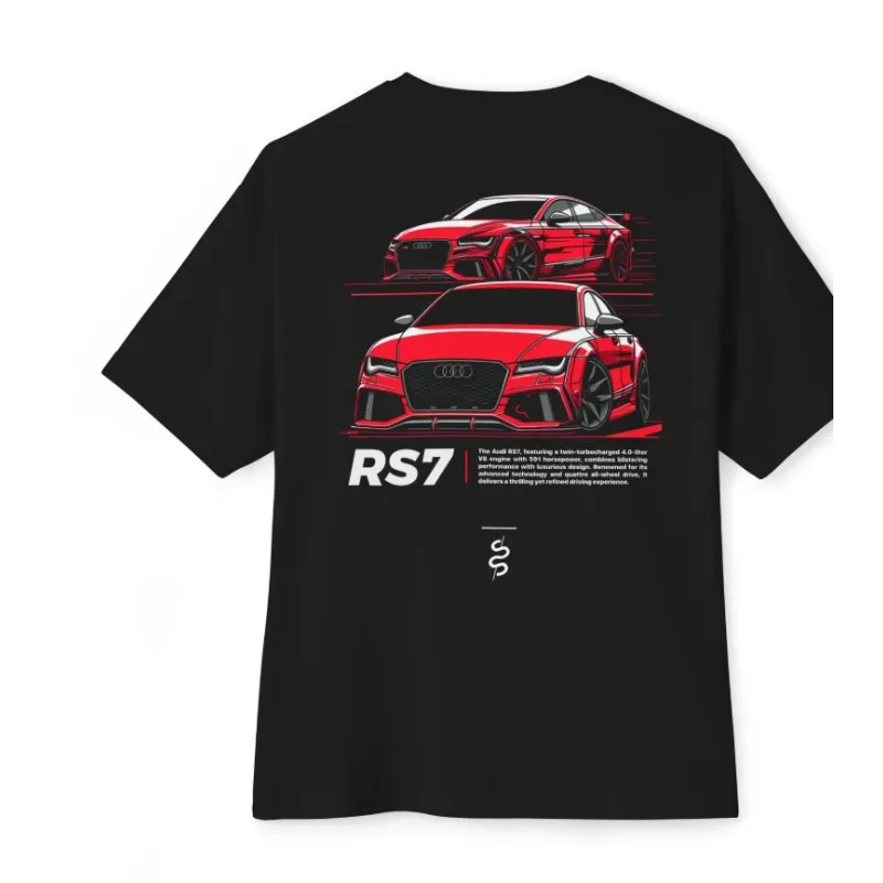 

2025 Summer Hot Sale Officially Authorized Audi RS7 (14-18 ') Printed Pattern T-shirt, Men's Crew Neck Short-sleeved T-shirt