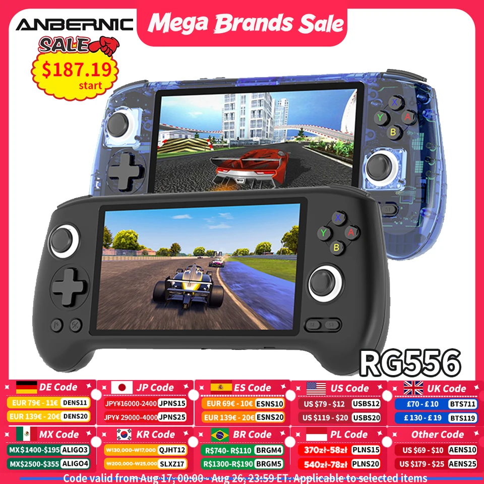 Anbernic RG556 Retro Handheld Game Console Android 13 System 5.48