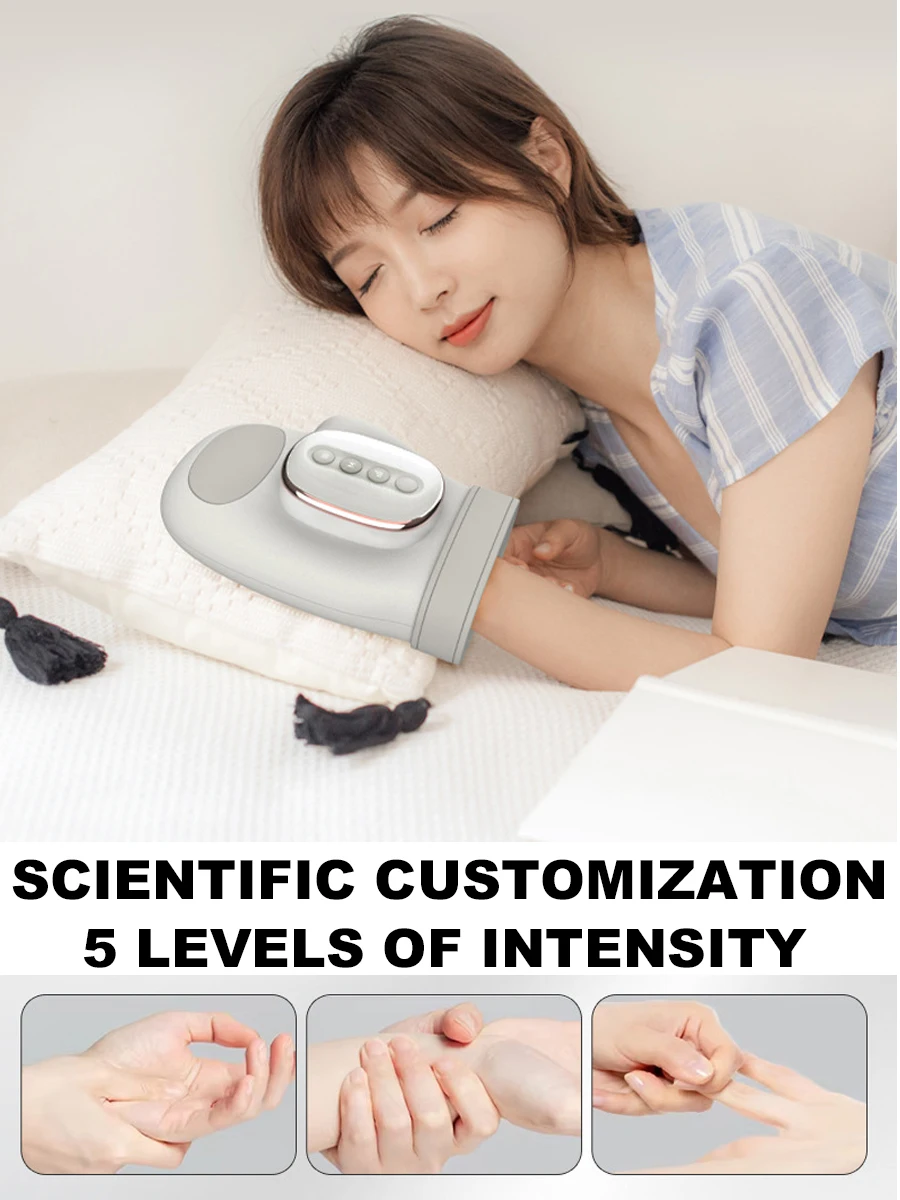 Masseur de main électrique avec Airbag, compresse du canal carpien, poignet, doigts, gants vibrants portables, rouleaux de pétrissage, nouveau