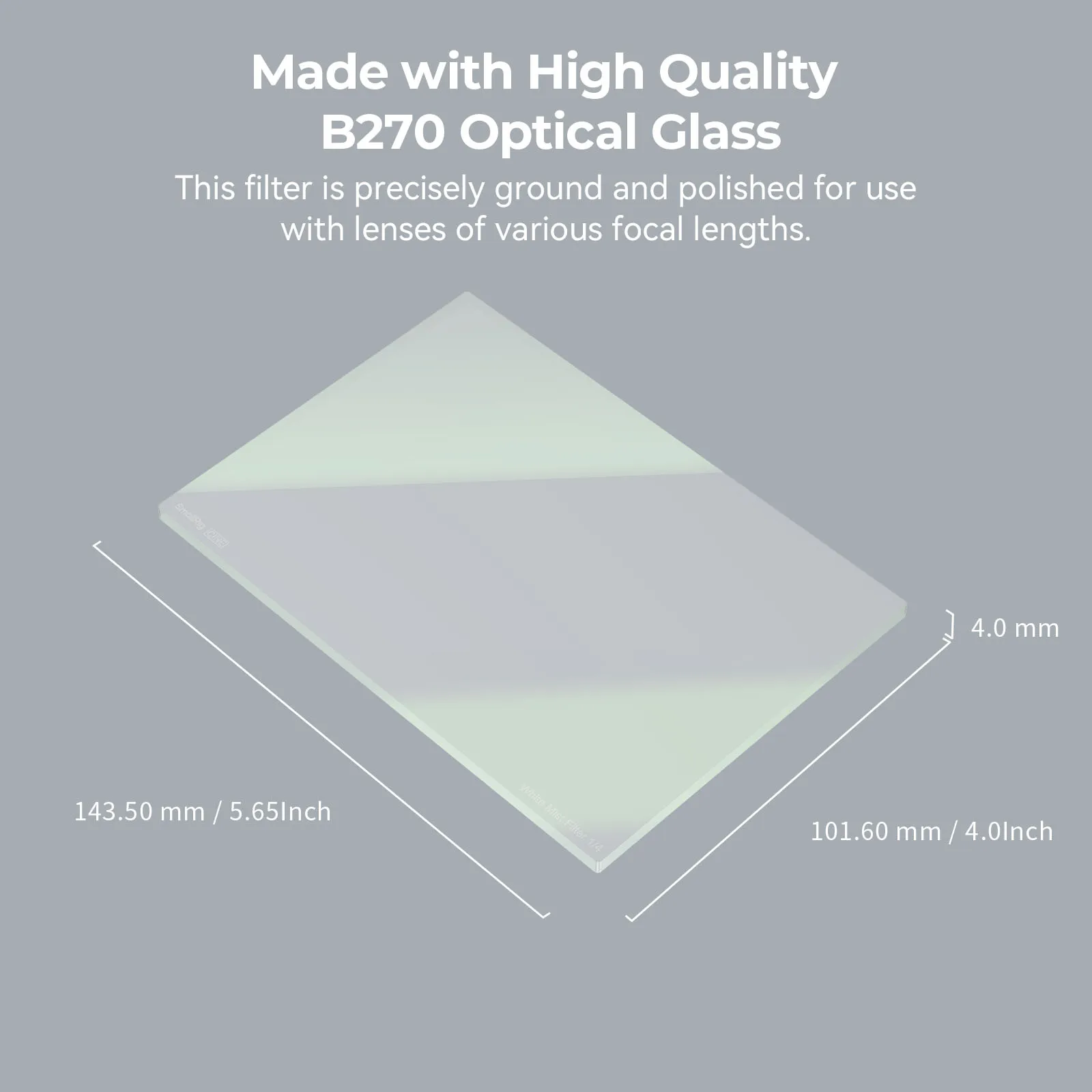 SmallRig CINE 4 x 5.65 White Mist 1/8 1/4 Filter Meet High Standards of Cinematic and Video Production Two Version ,Portable