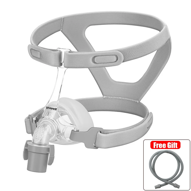 قناع الأنف Yuwell YN-02 مع إطار غطاء الرأس وخرطوم أنابيب 1.8 متر لآلة CPAP للنوم