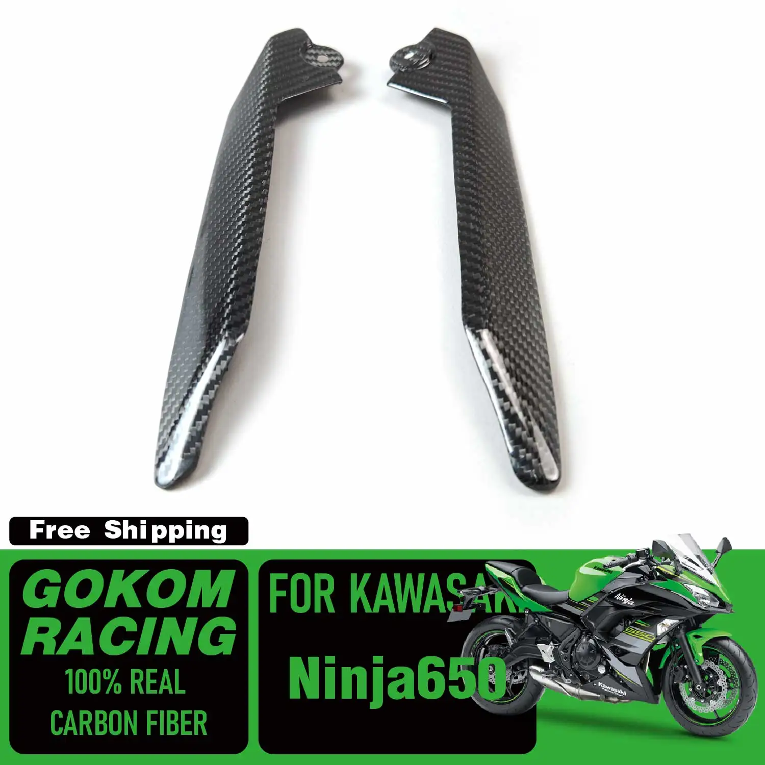 

Gokom Racing For Kawasaki NINJA650 Side Panels GUARD COVER COWLING FAIRING 100% REAL CARBON FIBER MOTORCYCLE ACCESSORIES