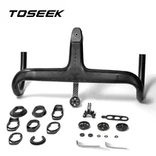 Toseek guiador de carbono estrada guiador barra gota t800 carbono integrado guiador di2 acessórios da bicicleta barra gota carbono