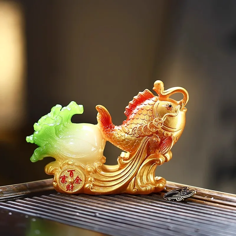 

Color-changing in case of water, Baicai Rich Tea Pet Ornament Home Decoration Boutique Raising TableTray Kung Fu