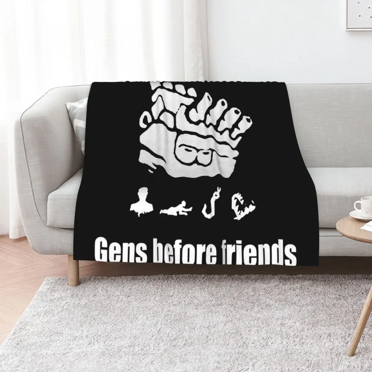 Gens Before Friends! Throw Blanket for babies Giant Sofa For Decorative Sofa Flannels Multi-Purpose Blankets For Baby Blankets