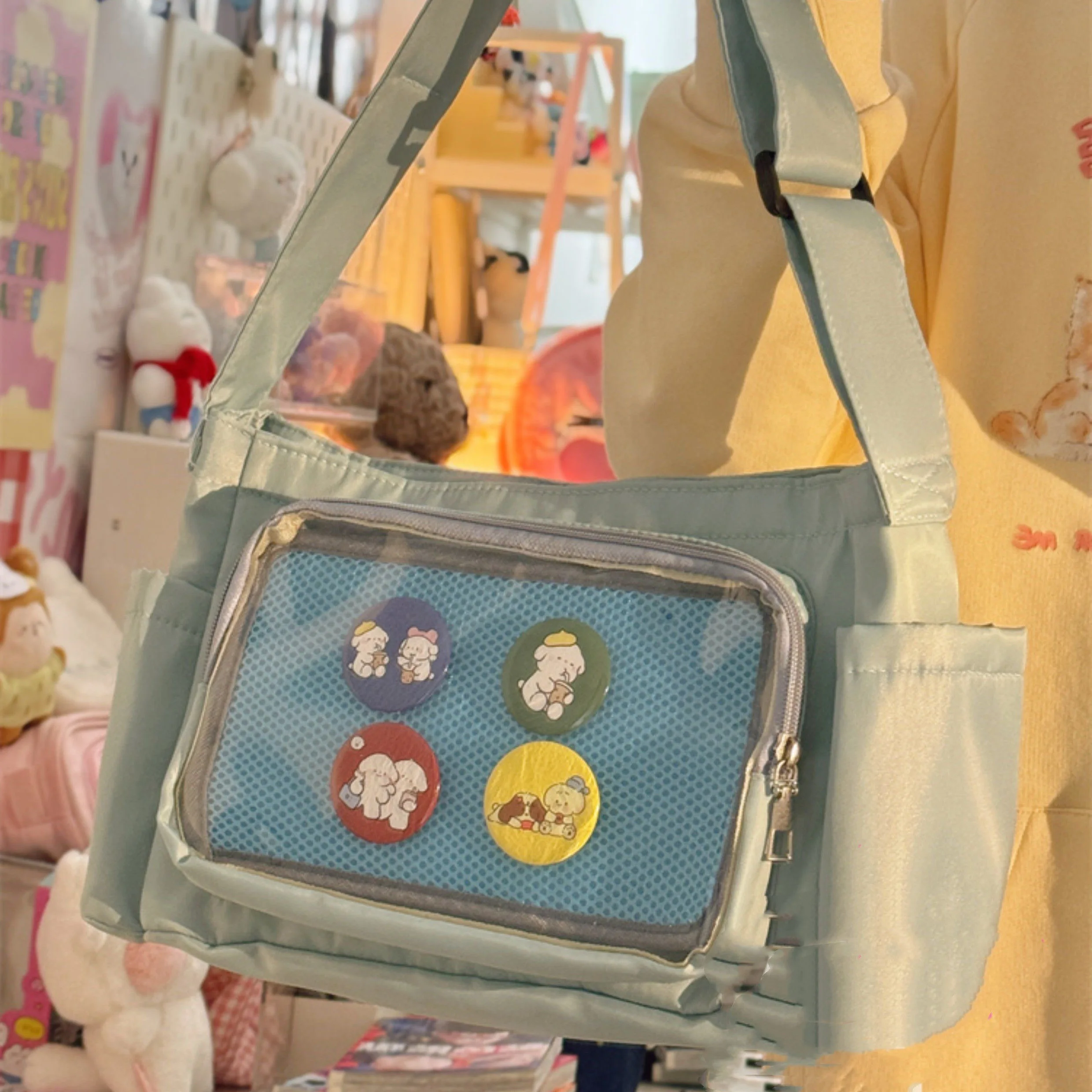 Japanese Collage Style Crossbody Bags For Women Transparent Kawaii Itabag For Dolls New 2024 Shoulder Bag Ita Bag JK Bag Bolso