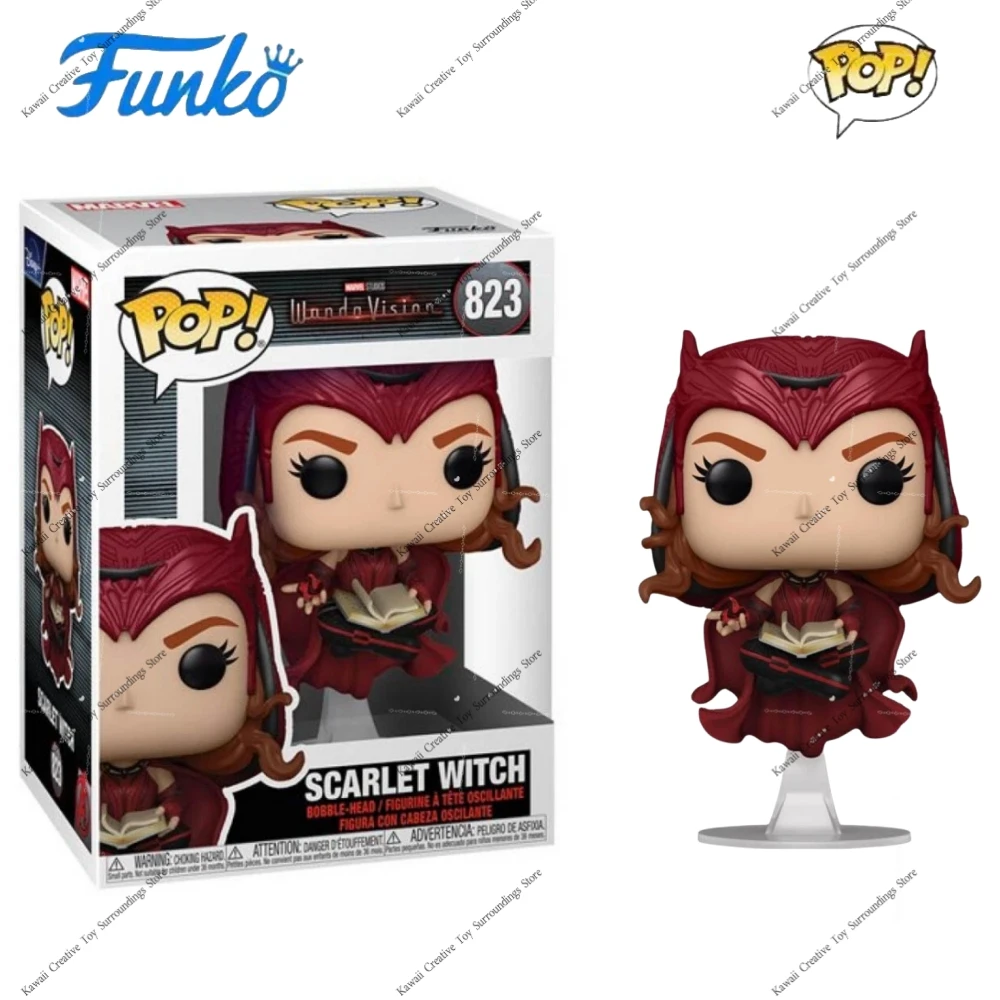

Funko Pop! Scarlet Witch 823 Vinyl Figure Wanda Vision Marvel Figure Limited Edition Figurine Collect Decoration Model Toy Gift