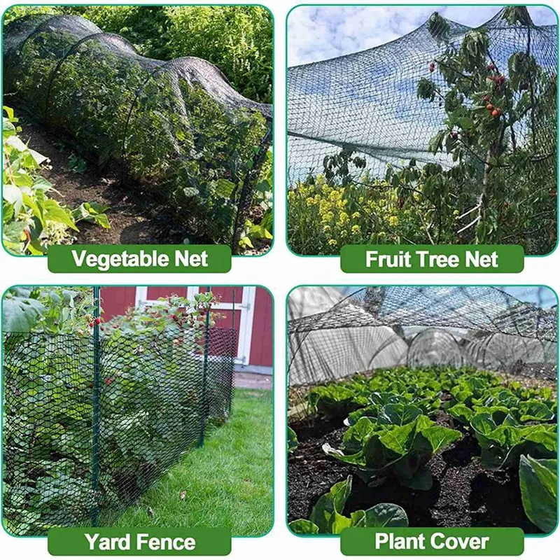 2X Bird Netting For Garden Protection, 4X10M Garden Netting, Poultry Netting For Chicken Coop, Deer Fence Netting