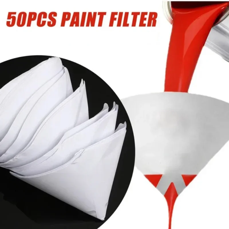 Disposable Paint Paper Funnel Precision Filter Micron Sieve Nylon Mesh Cone Funnel for Car Furniture Spray Paint Filter